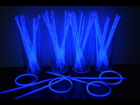 8 inch Premium Blue Glow Stick Bracelets- 100 per package